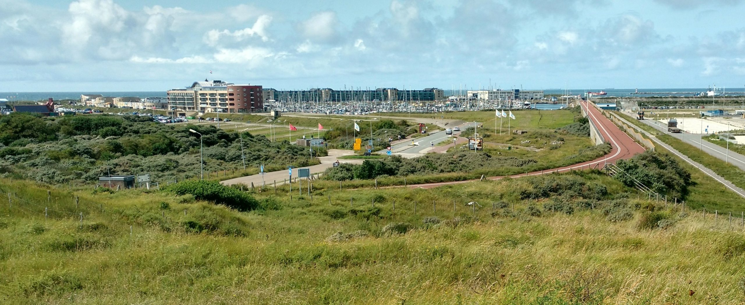 De winnende foto met een uitzicht van de kust van IJmuiden van de familie Schouwenburg